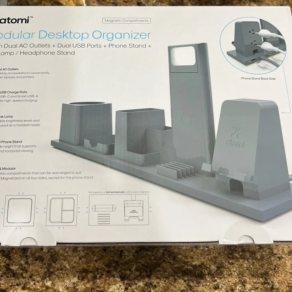 Atomi Magnetic Modular Desktop Organizer